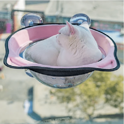 Hamac chat fenêtre FéliFeutreVitro™ rose
