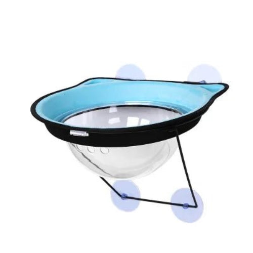 Hamac chat fenêtre FéliFeutreVitro™ bleu