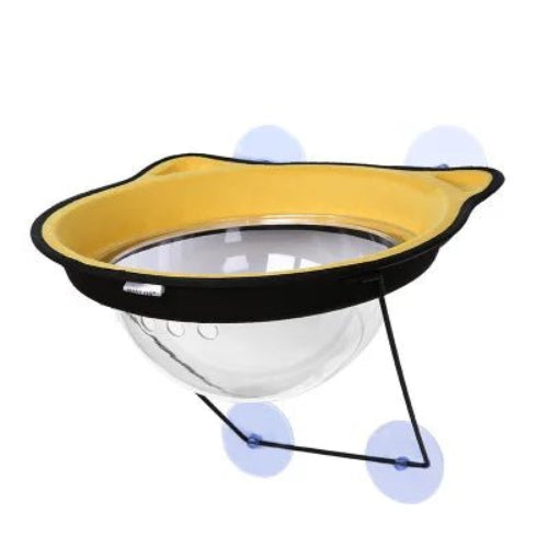 Hamac chat fenêtre FéliFeutreVitro™ jaune