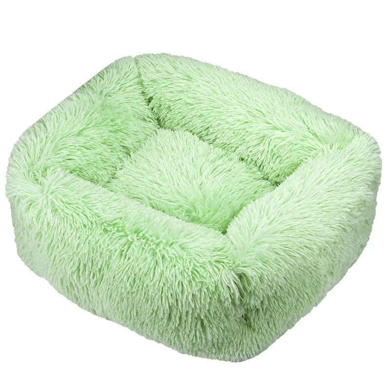 Panier pour chat à peluche longue CatPlushMat™ lime