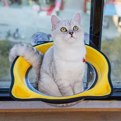 Hamac chat fenêtre FéliFeutreVitro™ jaune