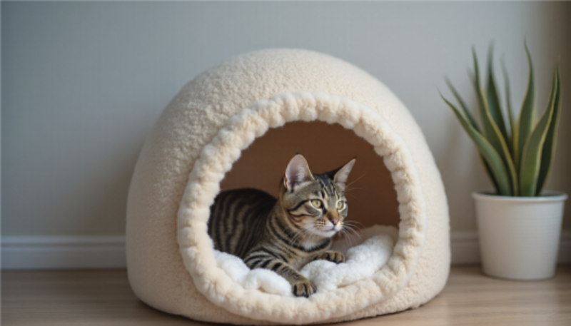 Niche pour chat blanche baniere collection