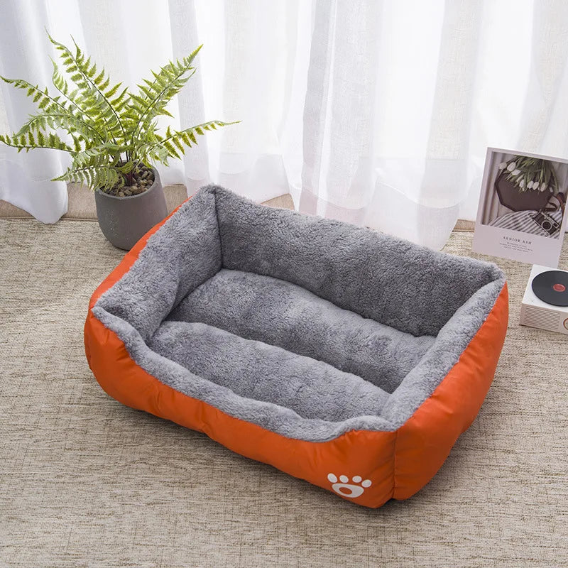 Panier Chat NidConfoVelour™ orange