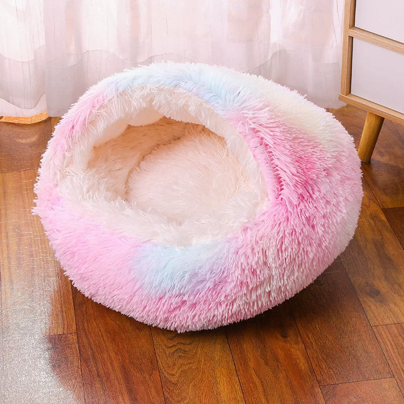 Panier Chat PlushCavern™ arc en ciel