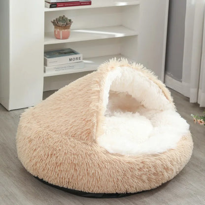 Panier Chat PlushCavern™ champagne