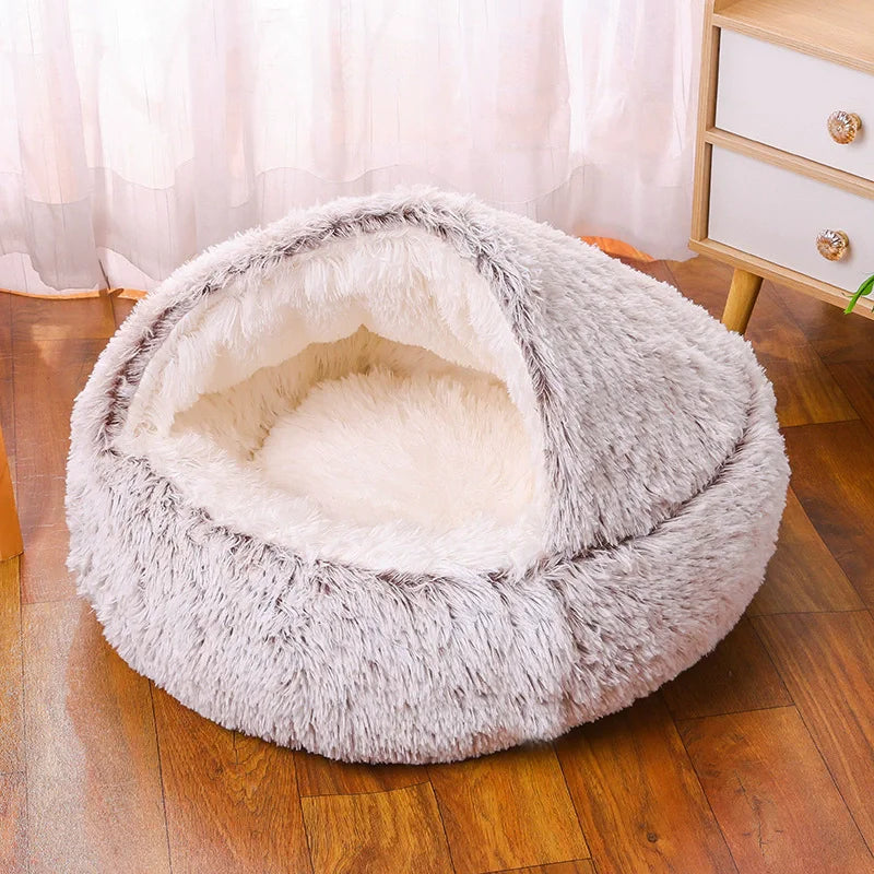 Panier Chat PlushCavern™ degrade marron