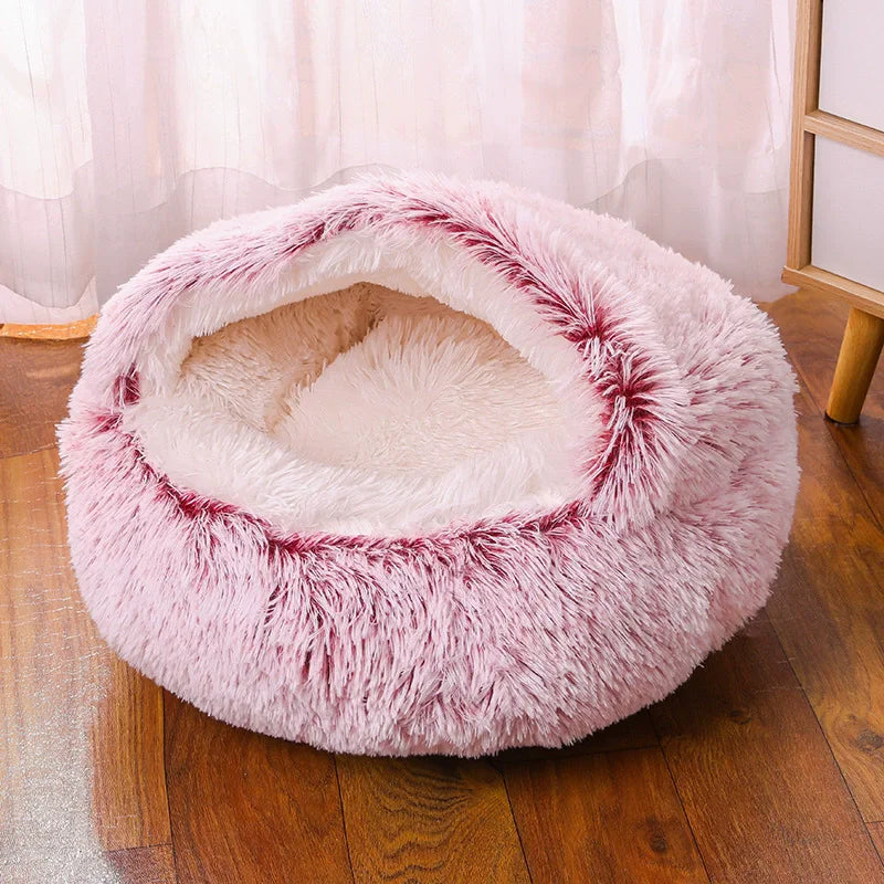 Panier Chat PlushCavern™ degrade rose