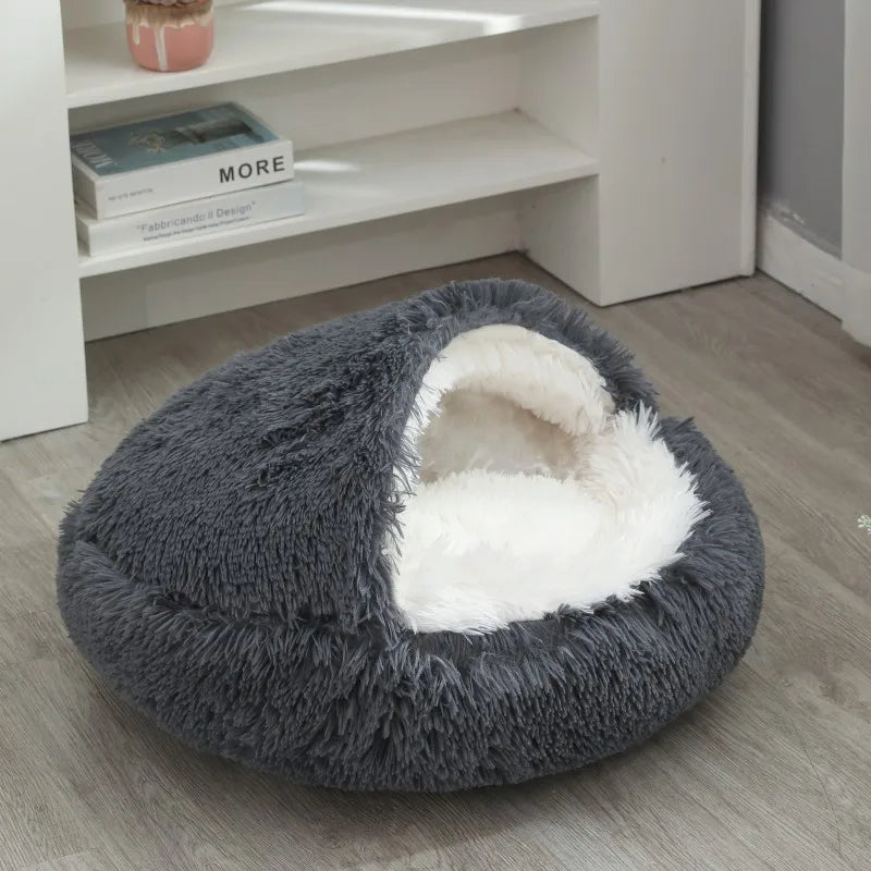 Panier Chat PlushCavern™ gris fonce model