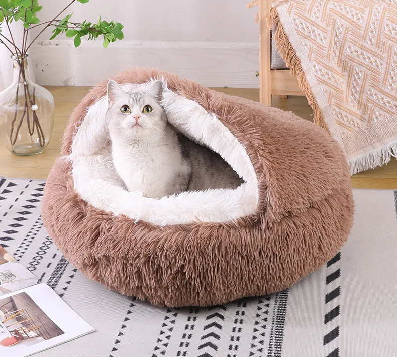 Panier Chat PlushCavern™ marron panier