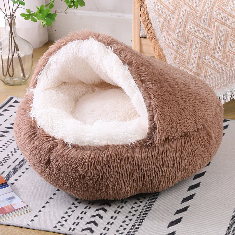 Panier Chat PlushCavern™ marron