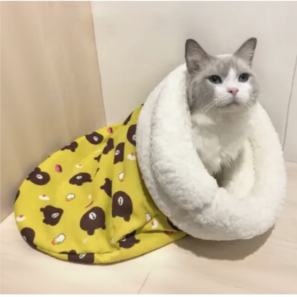 Panier chat CatSleepingBag™ jaune principale élargie
