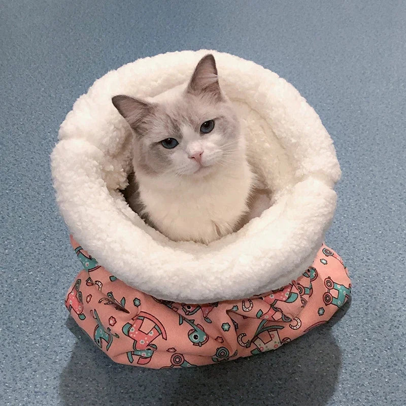 Panier chat CatSleepingBag™ rose debout