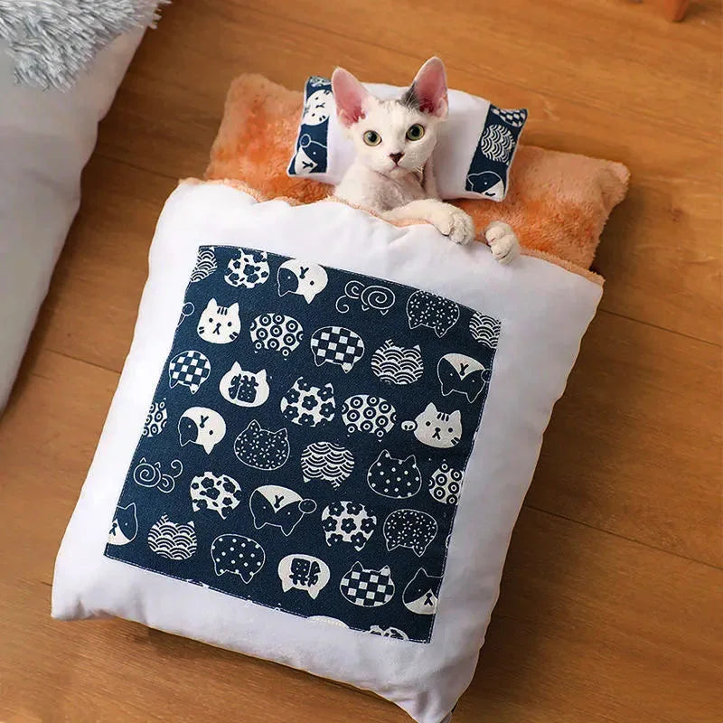 Lit-pour-chat-WabiPlush chat poils court