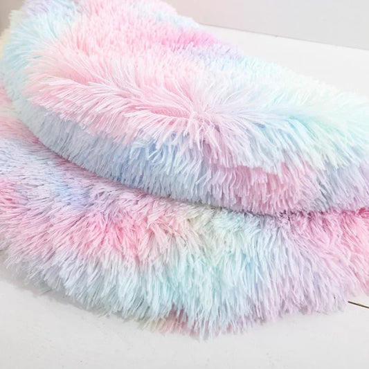Coussin Chat - SoftPlushCatBedMat™ - Arc - en - ciel - SommeilChat