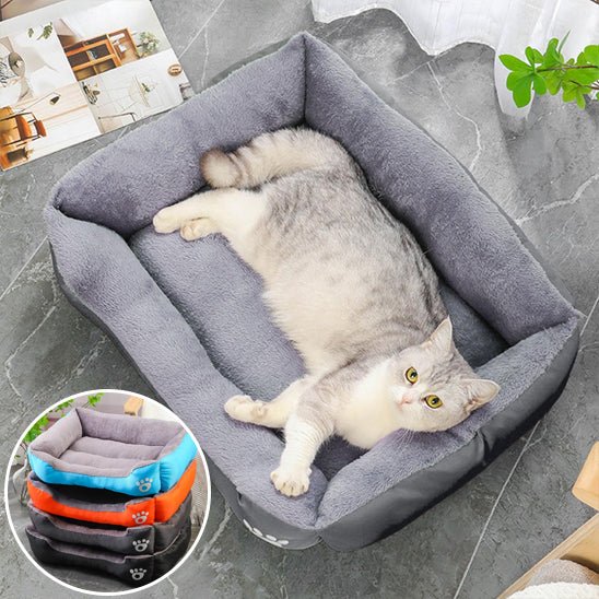 panier chat nidconfovelour™ gris 