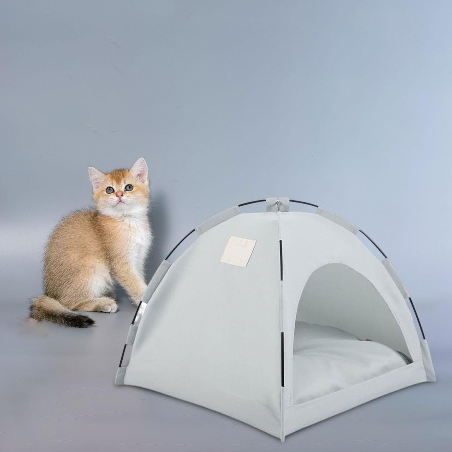 Tente Chat - CatTentBed™ - Gris Cyan - SommeilChat